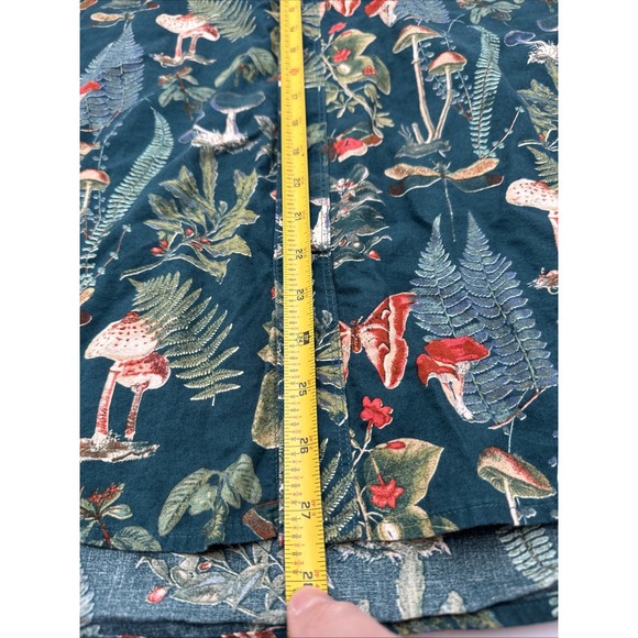 Eddie Bauer Shirt Mens X-Large Green Mushroom Nature Classic Fit Cottagecore - Picture 6 of 8